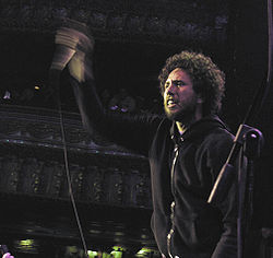 Zack de la Rocha on stage with Rage Against the Machine in 2007.