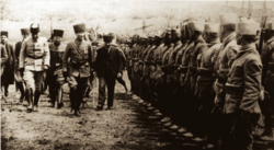 Mustafa Kemal inspects the Turkish troops on 18 June 1922