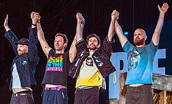 Coldplay topped the monthly chart seven times during the 2020s. They also topped the year-end chart twice, in 2024 and 2025.