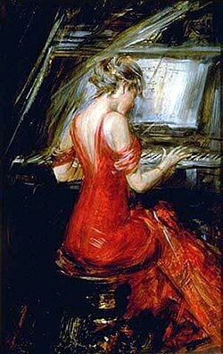 The Woman in Red by Giovanni Boldini