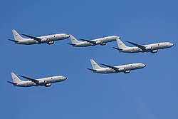 P-8A Poseidons from No. 11 Squadron at RAAF Base Edinburgh in 2024