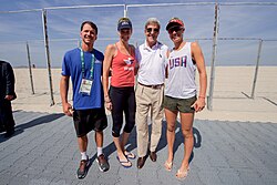 Ross with Kerri Walsh Jennings and John Kerry