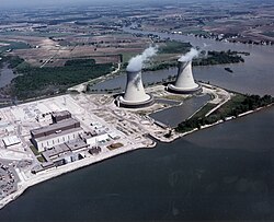 Enrico Fermi Nuclear Generating Station on the shore of Lake Erie, near Monroe