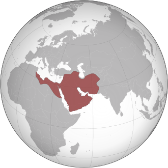 Rashidun Caliphate at greatest extent (orthographic projection)