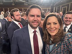 Salazar with Vice President JD Vance, 2025