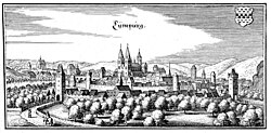 Limburg – extract from the Topographia Hassiae by Matthäus Merian 1655