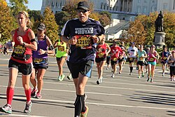With over 30,000 participants as of 2024, the annual Marine Corps Marathon, held annually in October in Washington, D.C. and Arlington County, is the largest non-prize money marathon in the country.[256]