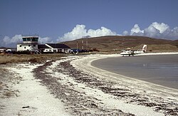 Barra Airport, the only airport in the world to use a tidal beach as the runway