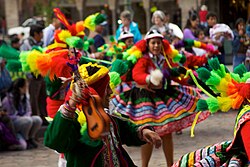 A traditional dance festival in Cusco