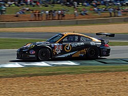 Symantec sponsored Porsche 997 GT3 Cup competing at the 2012 Petit Le Mans