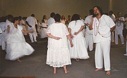 Umbandists wear white during their ritual dances to invoke the spirits