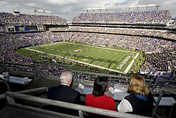 M&T Bank Stadium, home of the Baltimore Ravens