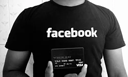 A Facebook "White Hat" debit card, given to researchers who report security bugs, May 2014