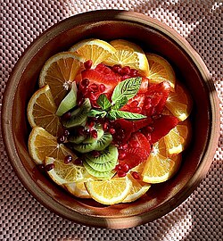 Fresh fruit plate