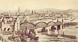 The Südbrücke at Mainz, the first permanent bridge between the portions of the grand duchy on the left and right banks of the Rhine, built in 1862