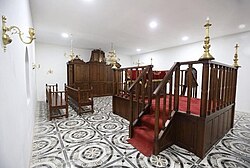 Inside the building