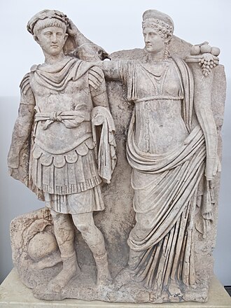 Sculpture of Agrippina crowning her young son Nero (c. AD 54–59)