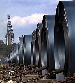 Steel production in San Nicolás, Argentina.