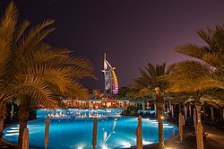 View of the Palm Jumeirah and Burj Al Arab