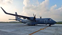 Indian Air Force's first C-295 at its home base in Vadodara