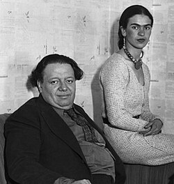 Diego Rivera and Frida Kahlo, two of the most famous Mexican artists