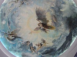 Jingwei Filling the Sea in Tianjin railway station, the largest dome mural in China, is a fusion of Chinese mythology and Western oil painting techniques.