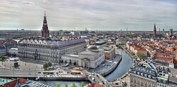 Christiansborg in Copenhagen, seat of the Danish Parliament, from where Greenland's foreign, defence and security policy is decided[165]