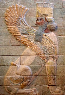 Winged sphinx from the Palace of Darius in Susa, Louvre museum