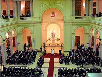 The visit of Pope Benedict XVI to the Jesuit-run Pontifical Gregorian University