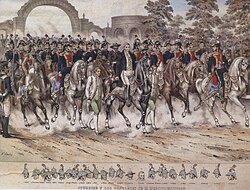 The entry of the Army of the Three Guarantees into Mexico City on 27 September 1821