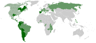 Worldwide presence of Radio Maria broadcasters