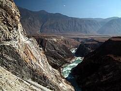 The Yangtze River near the Tiger Leaping Gorge