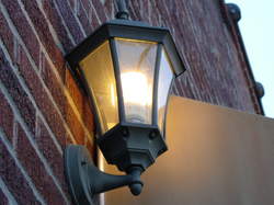 A CFL used outside of a building