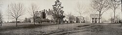 Panoramic photo of campus taken around 1909