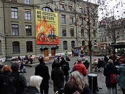 Greenpeace event in Switzerland to bring awareness to protect forests, 2023