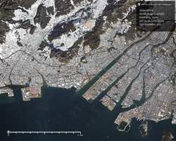Hiroshima, Japan, taken by Hodoyoshi-4 satellite