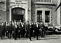 In 1930, leaving the parliament after the 7th-year celebration meeting