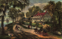 A Home on the Mississippi, by Currier and Ives, 1871