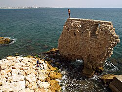 Remains of the Crusader-period Pisan Harbour.