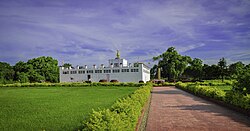 Maya Devi Temple marking the Buddha's birthplace in Lumbini, Nepal