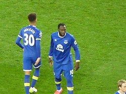 Lukaku with Everton in 2017