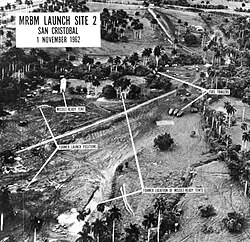 Aerial photograph of a Soviet missile site in Cuba, taken by a US spy aircraft, 1 November 1962