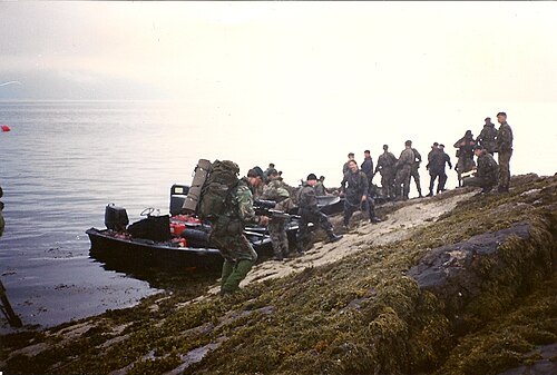 Royal Marines during an exercise in Scotland