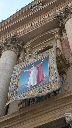 Tapestry of Paul VI on the occasion of his beatification on 19 October 2014