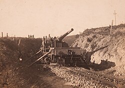 A Schneider-Canet 150mm cannon used during the Paulista War.