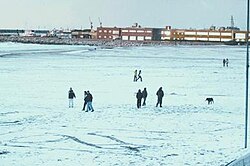 A snowy winter's day at Playa Grande, July 10, 2004