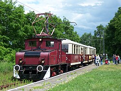 The Buckower Kleinbahn at Müncheberg (Mark) station.