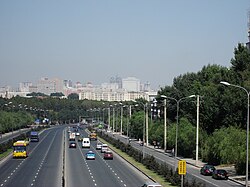 Haping road, one of the main municipal roads in the south of Harbin