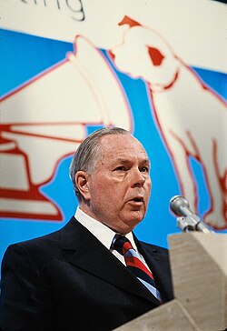 Edgar H. Griffiths, RCA president from 1976 to 1981, at the 1979 Annual Meeting, NYC