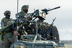 2PARA on a live fire exercise operating the Javelin anti-tank guided missile, GPMG, and GMG from a RWMIK.
